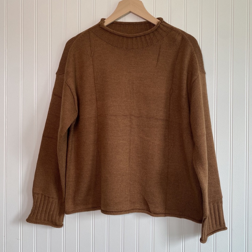 Unbranded Womens Roll Neck Sweater Size S Oversized Relaxed Fisherman Heritage - Picture 1 of 10